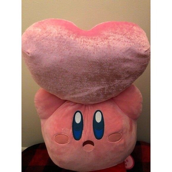 Kirby Plush Lifting Heart Star Arise 2018 Toreba Prize Plush XL 19.5" NWT - Picture 2 of 9